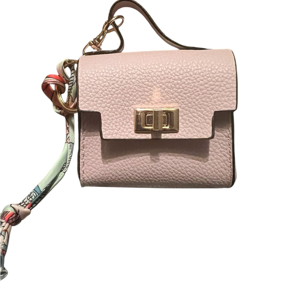 Purple Leather Mini Bag Charm/ Key ring/ Air pods